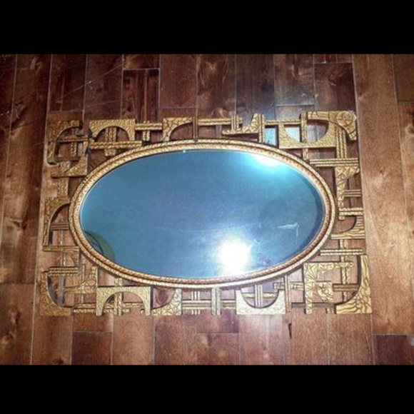 Vintage Other - Rare 70s brutalist mcm mirror